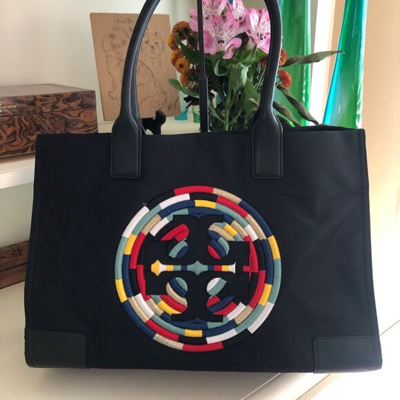 Tory Burch Ella Rope Tote Handbag - Picture 1 of 14